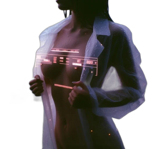 dress, robot, jacket, jewelry transparent PNG cut-out