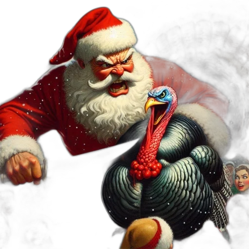 concept art, photorealistic, santa, claus transparent PNG cut-out