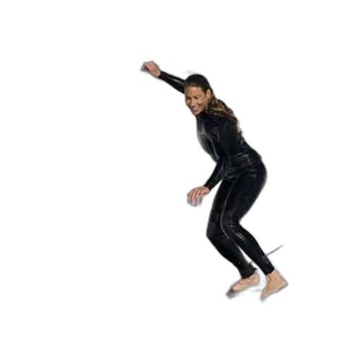 woman, black, wetsuit, skillfully transparent PNG cut-out