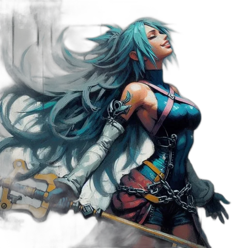 fantasy art, concept art, comic book art, cyberpunk transparent PNG cut-out