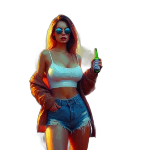 jacket, bottle, dress, weapon transparent PNG cut-out