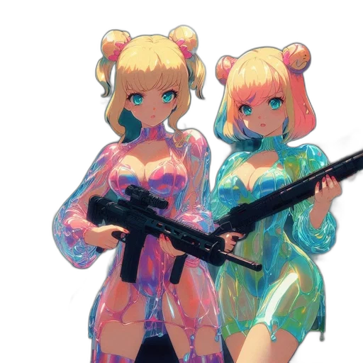 weapon, vaporwave, concept art, anime transparent PNG cut-out