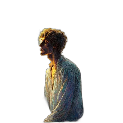 face, jacket, staff, hair transparent PNG cut-out