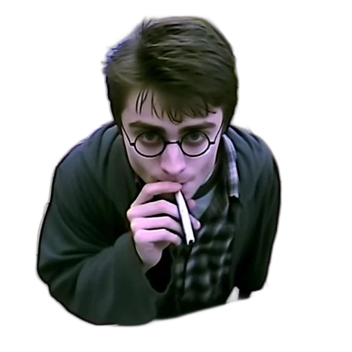 jacket, face, creature, staff transparent PNG cut-out