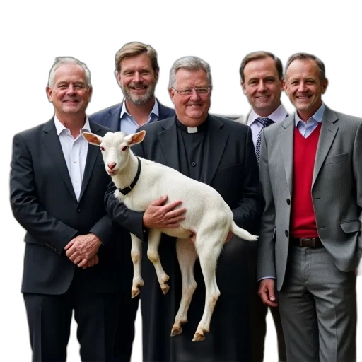 staff, animal, group, people transparent PNG cut-out