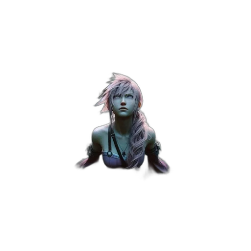 creature, face, hair, weapon transparent PNG cut-out