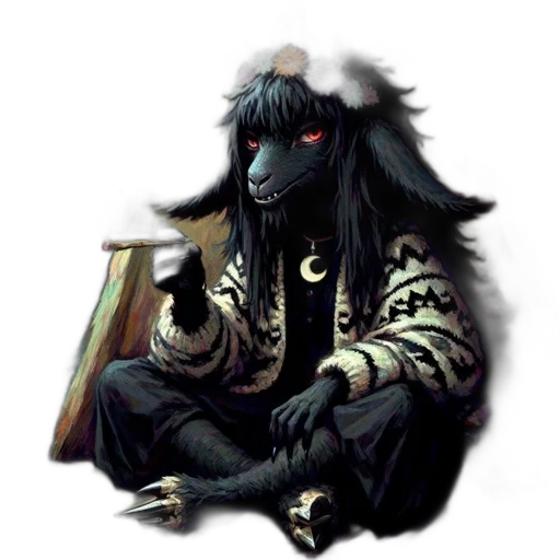 creature, staff, animal, mask transparent PNG cut-out