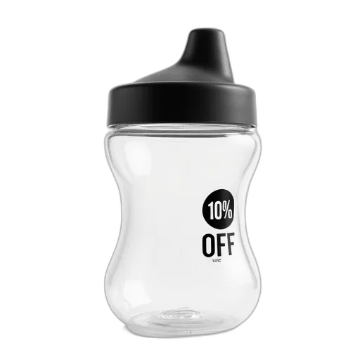 bottle, 3d render, clear, plastic transparent PNG cut-out