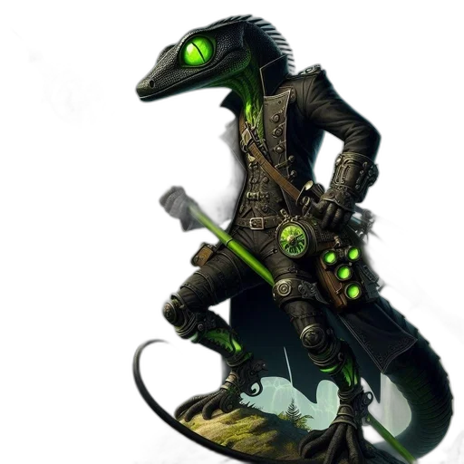 dragon, staff, creature, weapon transparent PNG cut-out
