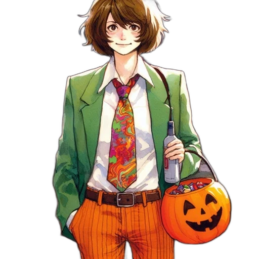 jacket, staff, watercolor, concept art transparent PNG cut-out