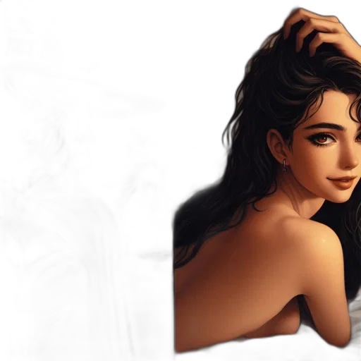 hair, jewelry, dress, face transparent PNG cut-out