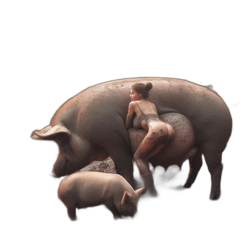 animal, food, 3d render, concept art transparent PNG cut-out