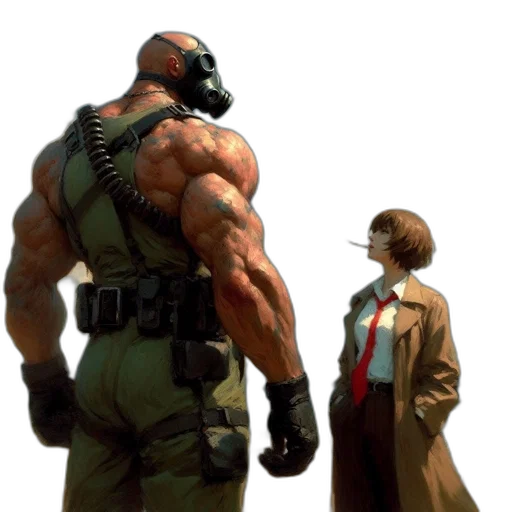 jacket, weapon, concept art, cyberpunk transparent PNG cut-out