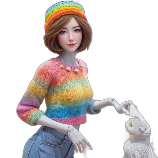 hat, animal, 3d render, concept art transparent PNG cut-out