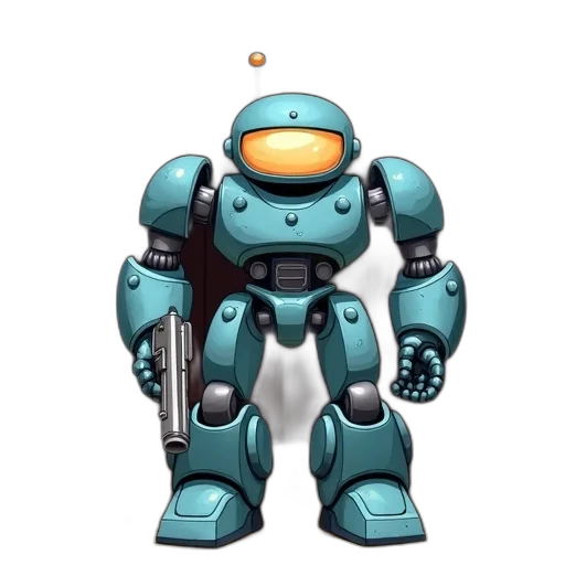 robot, weapon, staff, concept art transparent PNG cut-out