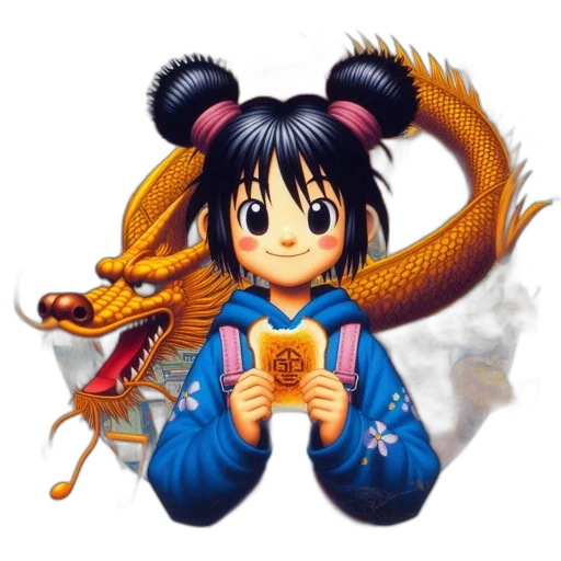 dragon, staff, pixel art, anime transparent PNG cut-out