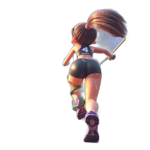 staff, weapon, dress, hair transparent PNG cut-out