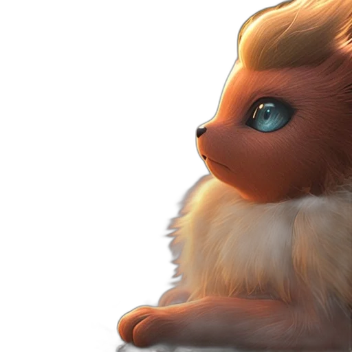 animal, creature, staff, 3d render transparent PNG cut-out