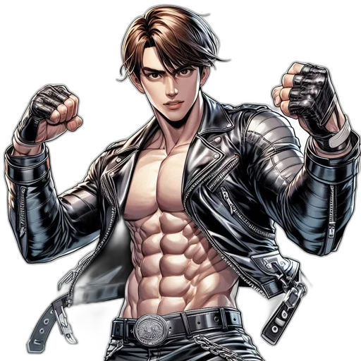 jacket, comic book art, concept art, pixel art transparent PNG cut-out