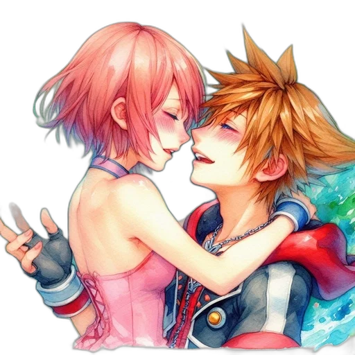 watercolor, anime, pixel art, concept art transparent PNG cut-out