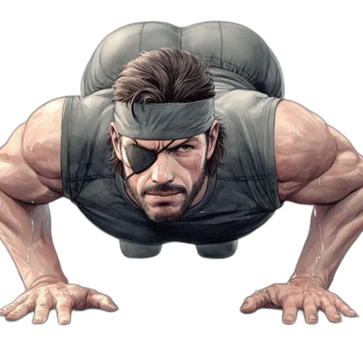 weapon, face, concept art, comic book art transparent PNG cut-out
