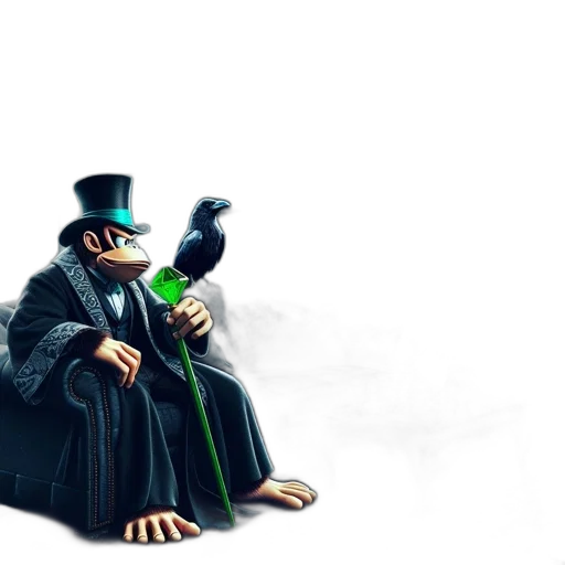 staff, hat, creature, mask transparent PNG cut-out
