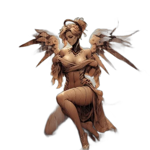 dress, concept art, fantasy art, comic book art transparent PNG cut-out
