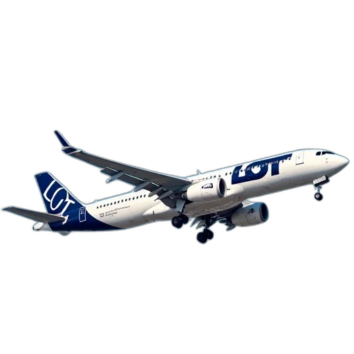 photorealistic, 3d render, white, airplane transparent PNG cut-out