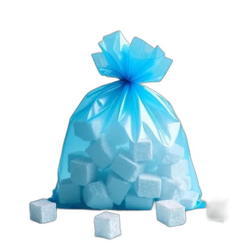 food, 3d render, blue, plastic transparent PNG cut-out
