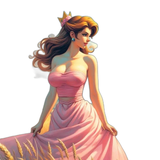 dress, crown, concept art, fantasy art transparent PNG cut-out