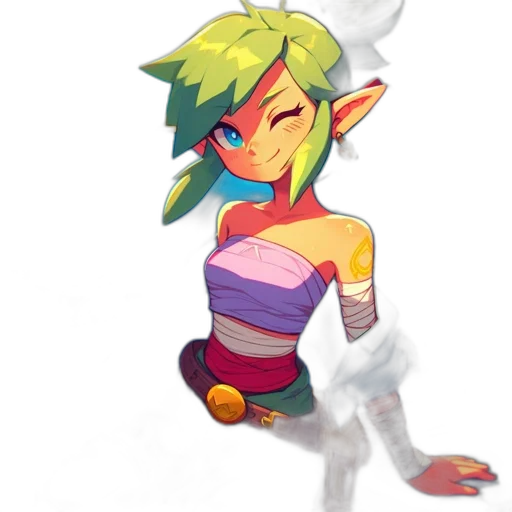 dress, staff, dragon, mask transparent PNG cut-out