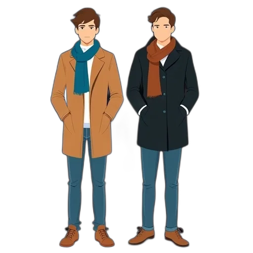jacket, concept art, cartoon, pixel art transparent PNG cut-out