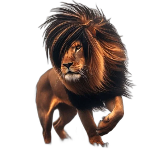 animal, hair, crown, fantasy art transparent PNG cut-out