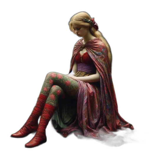 dress, concept art, fantasy art, comic book art transparent PNG cut-out