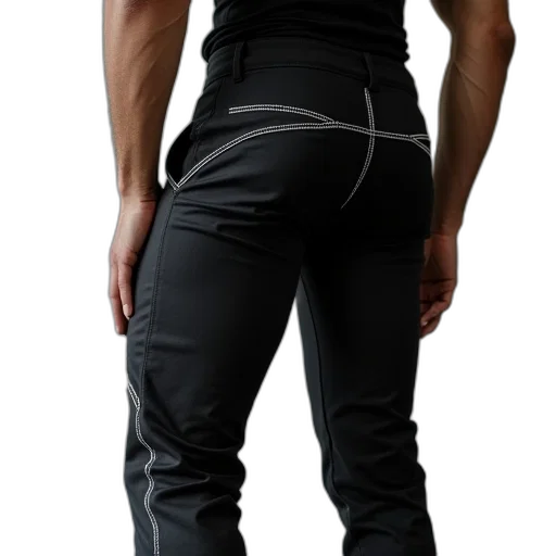 jacket, staff, weapon, 3d render transparent PNG cut-out