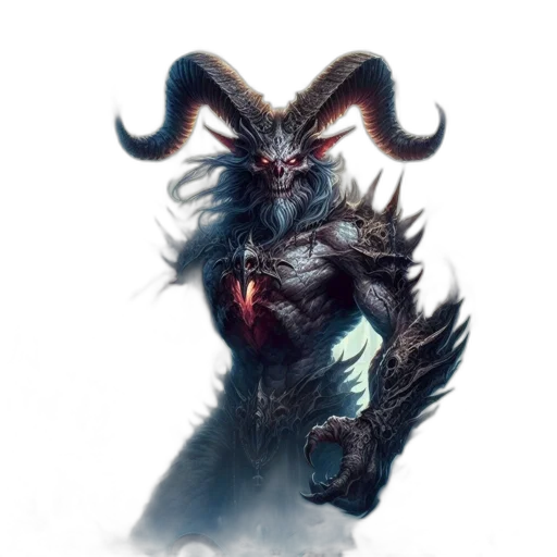 creature, dragon, mask, staff transparent PNG cut-out