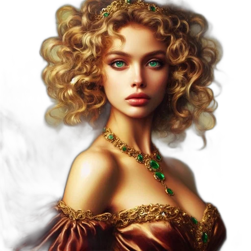 jewelry, crown, dress, fantasy art transparent PNG cut-out