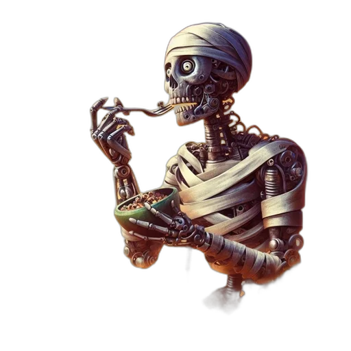 robot, staff, weapon, mask transparent PNG cut-out