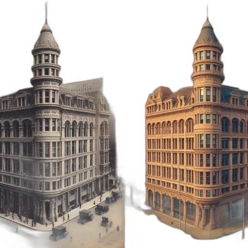 building, 3d render, photorealistic, concept art transparent PNG cut-out