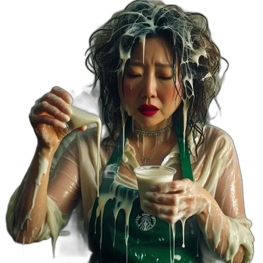 food, hair, dress, photorealistic transparent PNG cut-out