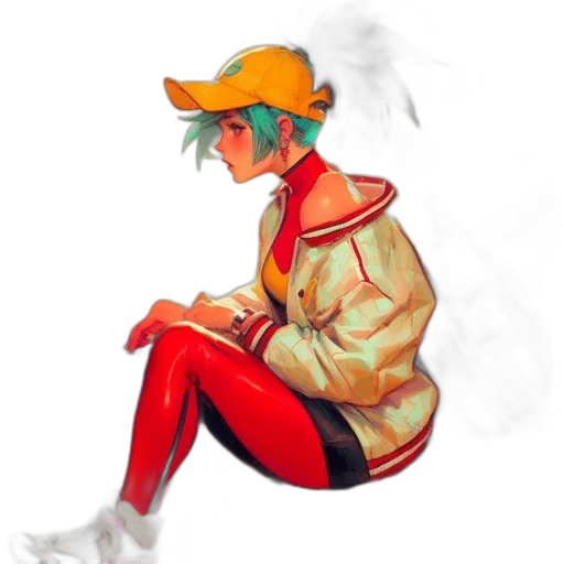 jacket, hat, creature, robot transparent PNG cut-out
