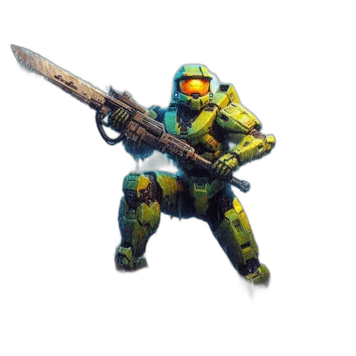 weapon, sword, staff, robot transparent PNG cut-out