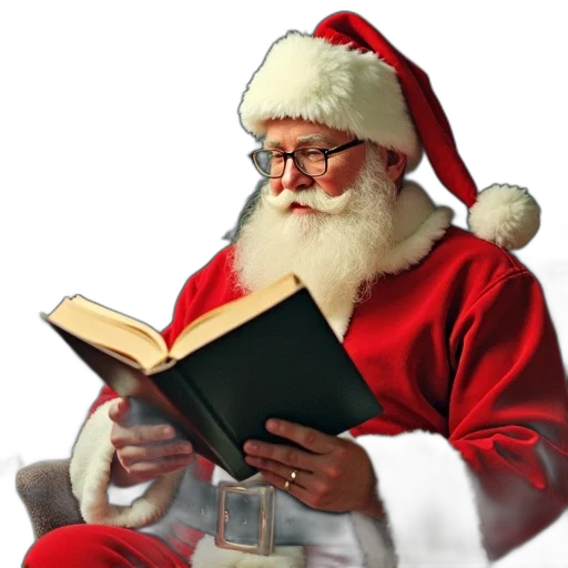 postcard, 50s, santa, claus transparent PNG cut-out
