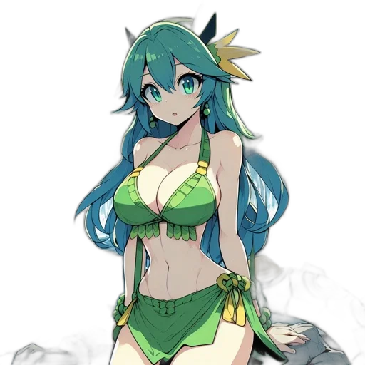 dragon, staff, dress, creature transparent PNG cut-out