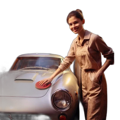 car, jacket, dress, photorealistic transparent PNG cut-out