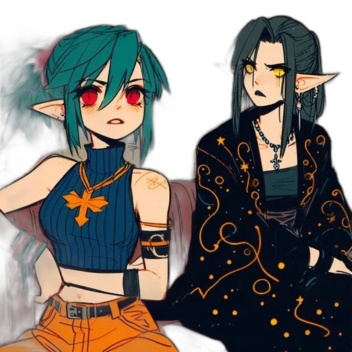 fantasy art, concept art, pixel art, anime transparent PNG cut-out