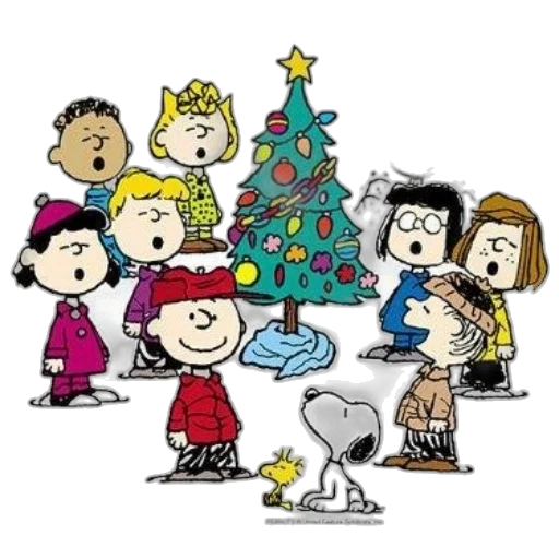 cartoon, snow, group, characters transparent PNG cut-out