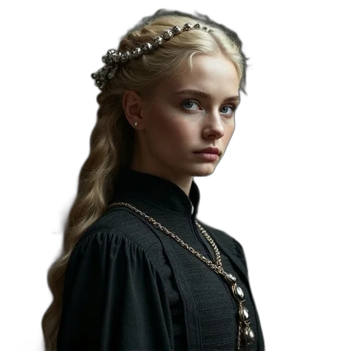 crown, hair, jewelry, staff transparent PNG cut-out