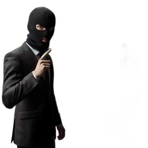mask, jacket, staff, face transparent PNG cut-out
