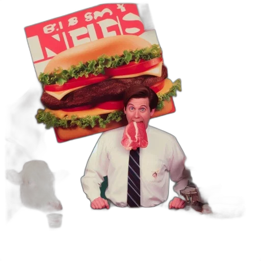 food, jacket, face, staff transparent PNG cut-out